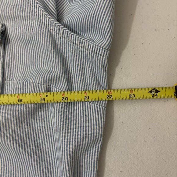 Gap 1969 Western Pin Stripe Denim Snap Button Shirt Lightwash Size XL - Picture 14 of 15